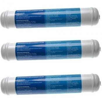 Cartucho de Filtro de Agua Vhbw 3x Compatible con Refrigeradores Side-by-Side Solitaire SOK250OC0N/01, SOK250OG0N/01, SOK250OL0N/01