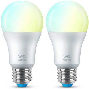 WIZ A60 Whites 2x Bombilla LED Wi-Fi E27 Blanco Cálido/Neutro
