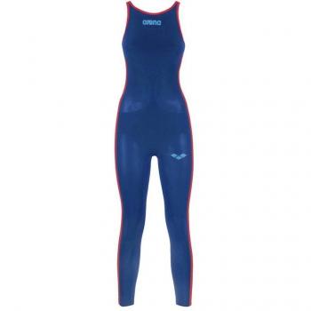Bañador técnico de mujer Arena Powerskin R-EVO+ FBLLC azul rojo - 30