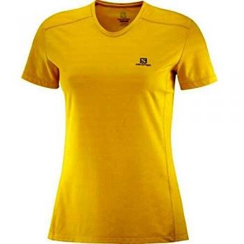 SALOMON XA tee Camiseta, Mujer, Sulphur/Heather, XL