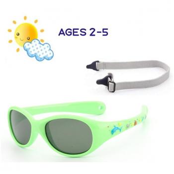 FOURCHEN Gafas de sol para niños, gafas de sol para niños / niñas Clout Goggles Oval Mod Gafas de sol retro para niños Round Lens negras