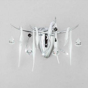 Aplique Cygnet 3 luces G4 cromo pulido/vidrio negro/cristal, no compatible con LED/CFL