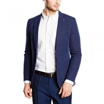 Cortefiel, Americana Microestructura - Blazer para hombre, color blues 15, talla 56