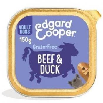 Edgard & Cooper Adult Grain-Free Beef and Duck Dog Food Tray 150g