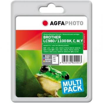 Agfaphoto APB1100SETD - Cartucho de tóner Adecuado para MFC6490, Multi-Pack