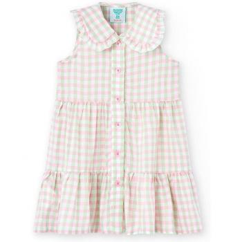 Vestido de niña sin mangas con estampado de cuadros