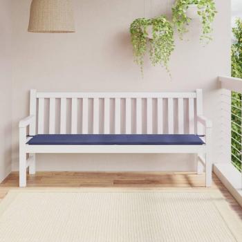 Cojín de banco de jardín tela Oxford 180x50x3 cm color gris, azul marino y rojo, cojín decorativo de asiento para muebles de salón