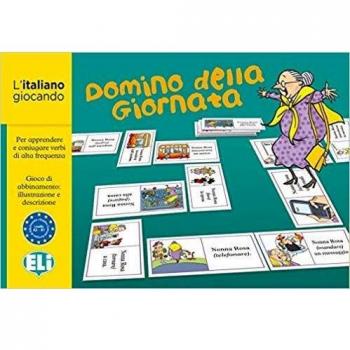 Il domino della giornata - Juego de mesa, incluye fichas de dominó con ilustraciones temáticas del día a día, diseñado para 2 o más jugadores, fomenta la creatividad y la interacción social, adecuado para edades a partir de 8