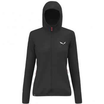 Salewa Chaqueta Softshell Puez Waffle Hybrid con capucha para mujer en color negro, talla XL