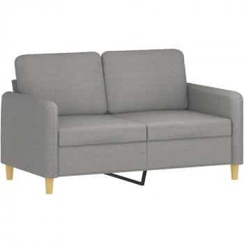 vidaXL Light Grey Fabric 2-Seater Sofa 120 cm (47.2)