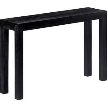 SengentoStyle Wandtafel 118x30x76 cm massief mangohout zwart