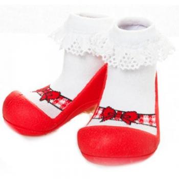 Attipas-Zapatos Primeros Pasos- Ballet- Talla L- Color Rojo