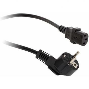 Cable de alimentación 2m 3x1mm² con toma 2P+T y conector hembra C13 - Normativa CE