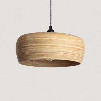 Lámpara Colgante de Bambú Shuka Sari Iluzzia Negra y Blanca para Decoración de Salón, Habitación y Dormitorio