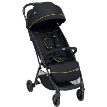 Carro de Paseo para Bebé Chicco Glee Unven Negro, Cochecito Glee Uneven, Carrito Bebé 0+ Meses-22 Kg, con Cierre Automático y Compacto, Capota Extensible