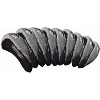 LONGRIDGE Black/Silver - Funda para hierros de Golf, Color Plateado