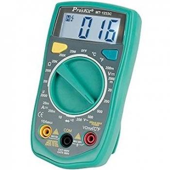 Multímetro Digital Pro'sKit MT-1232 con Test de Temperatura