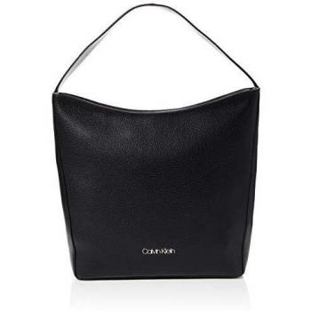 Calvin Klein - Neat Hobo Md, Shoppers y bolsos de hombro Mujer, Negro