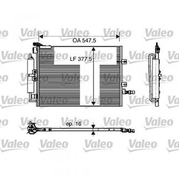 Condensador de Aire Acondicionado Valeo 818166 con Secador Integrado