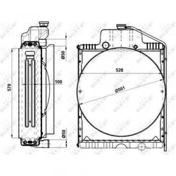 Radiador de refrigeración del motor NRF 54096