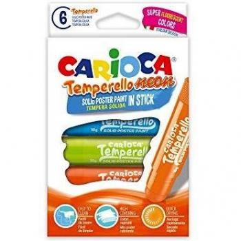 Carioca TEMPERELLO Neon | 42675 - Témperas Solidas en Barra 6 Colores