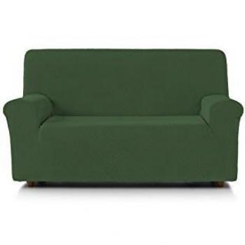 Eiffel Textile Rennes Funda Sofá Algodón Verde 110 x 195 x 2 cm 2 Plazas