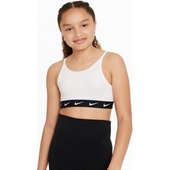Nike Dri-Fit Big Kids Sujetador Deportivo Chicas - Blanco, Negro