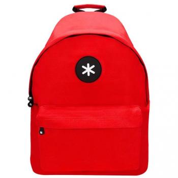 Cartera Antartik Mochila con Asa y Bolsillos con Cremallera Color Rojo 310x160x410 mm