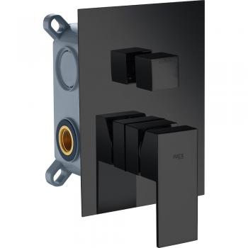 Grifo empotrado monomando 4 vías negro mate Imex Products