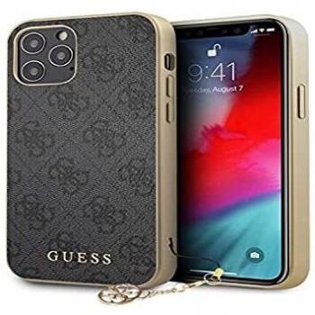 Funda de Silicona Guess Charms Collection 4G para iPhone 12/12 Pro - Color Gris