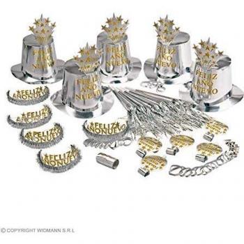 Widmann librolandia 8009r party kit feliz azo nuevo argento