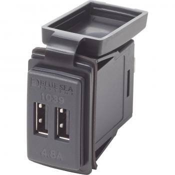 Blue Sea Systems 1039 Dual USB Charger - 24V Contura Mount