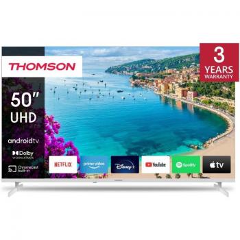 Thomson 50UA5S13W Televisor LED UltraHD 4K HDR10 de 50 con Android TV en color blanco