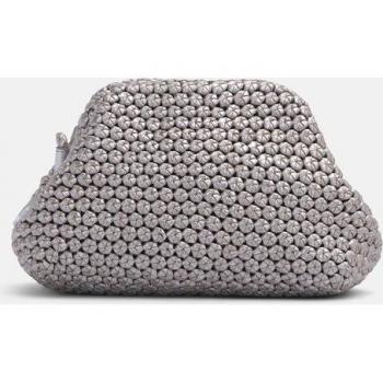 Bolso de mano Lottusse de piel color plata