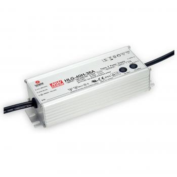 Transformador LED Mean Well HLG-40H-36A, 40W, 36V CC, 1120 mA, metalizado y a prueba de agua