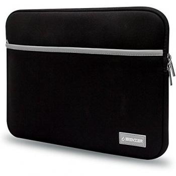 ibenzer-premium bolsa de portátil funda protectora funda de neopreno con bolsillo para accesorios negro negro 13-13,3 pulgadas