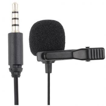 Boya BY-LM10 Mini Omnidireccional Lavalier Microfono de Condensador Solapa 3.5mm Conexion para Smartphone Moviles Iphone Ipad Ipod Ios con Cable 1.2M