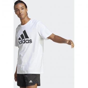 Adidas Essentials Big Logo Short Sleeve T-Shirt Men White Size L