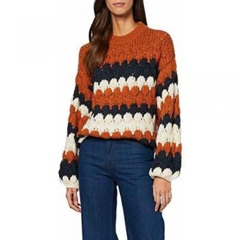 Y.A.S Yastoni Hand Knit Pullover suéter, Multicolor