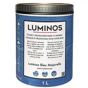 Luminos LUM1102 - BLEU MAJORELLE - Lasur Bio al Agua Protector para Madera Exterior - Azul Majorelle 2.5L