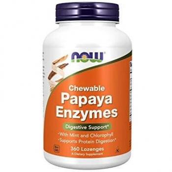 NOW Foods Chewable Papaya Enzymes 500mg - 360 Tablets