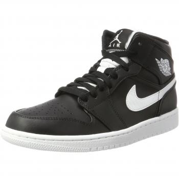 Nike Air Jordan 1 Mid, Zapatos de Baloncesto para Hombre, Negro