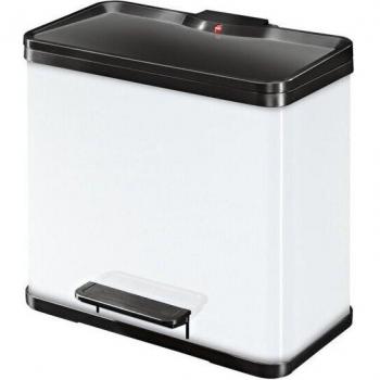 Hailo Oko Trio 3x9L Pedaalemmer Blanco Bote de Basura con Pedal 3 Compartimentos