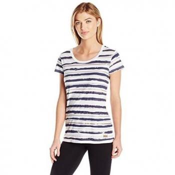 Helly Hansen Graphic - Camiseta de manga corta para mujer, color blanco, talla XL