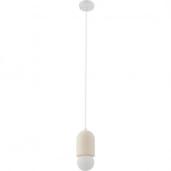 Lámpara colgante Nielson de yeso beige, Ø 11 cm para salón y comedor de Lindby