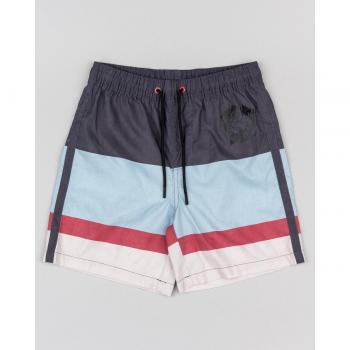 Bañador de niño Losan colour block con cordón de ajuste, color gris, talla 8
