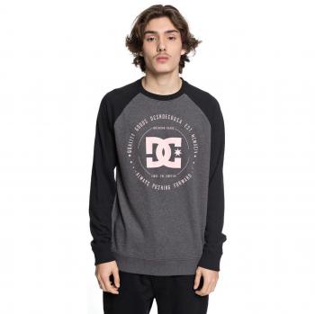DC Shoes Rebuilt Sweatshirt, Hombre, Black/Black/Black-Combo, XL