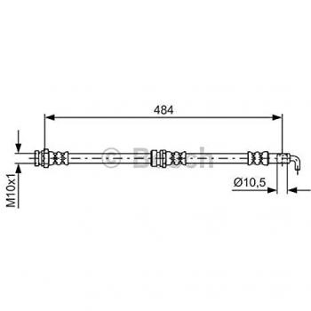Manguera de Freno Bosch BH1486 - 1987481602