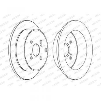 Disco de freno FERODO DDF1409C trasero, macizo, 290mm diámetro, 57mm altura, 10mm espesor, 2 piezas