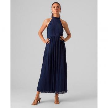 Vero Moda Vestido Largo Plisado con diseño elegante, tejido ligero, tirantes ajustables, escote en V y largo hasta los tobillos